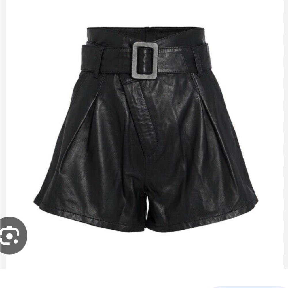 Marissa Webb Levi leather belted shorts